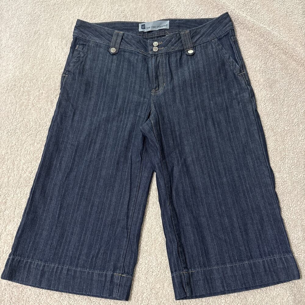 Gap Low Rise Cropped 10, Y2K, 100% Cotton, Preppy, Wide Leg, EUC Possibly NWOT
